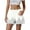 266#White, variant on Women Satin Lace Shorts Silky Pajama Lounge Shorts Elastic Waist Chic Sleepwear Bottoms