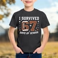 thumbnail image 2 of Rhuody T-Shirt Garçon Col Rond Blouse Manches Courtes Tee Rentrée des Classes Imprimés de Chiffres de Dessins Animés Hauts Basique Combinaison d'Été Noire 12-13 Ans, 2 of 4