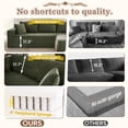 thumbnail image 5 of Muumblus Modular Sectional Sofa, Oversized L-Shape Cloud Couch, Modern Corduroy Sleeper Couches for Living Room, No Assembly Required, Green (Right Facing Chaise), 5 of 11