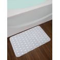 thumbnail image 2 of Geometric Bath Mat, Asanoha Pattern with Intertwined Lines Traditional Japanese Hemp Leaf Design, Non-Slip Plush Mat Bathroom Kitchen Laundry Room Decor, 29.5 X 17.5 Inches, Grey White, Ambesonne, 2 of 2