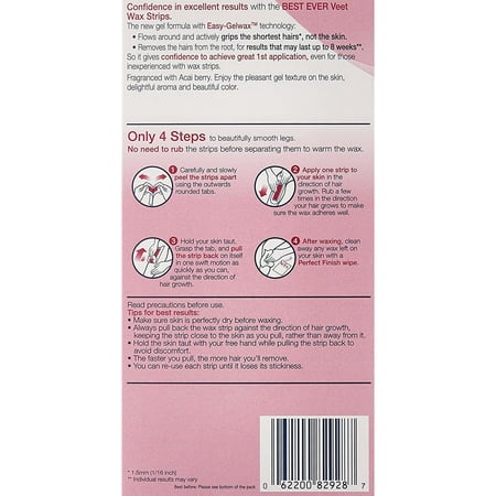 ui geeuwen Gelijk Buy 6 Pack Veet Ready to Use Wax Strip Kit Hair Remover Legs & Body 40  Strips Each Online in USA. 132195650