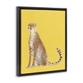 thumbnail image 2 of Stupell Industries Modern Cheetah on Vibrant Yellow Black Floating Frame Canvas Art, 17 x 21, by Karolina Sato, 2 of 8