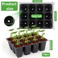 thumbnail image 2 of 10 Pack Seed Starter Trays, 120 Cells/Total, Reusable Plastic Seedling Trays with Drainage for Indoor Gardening, Greenhouse Germination Kit for Spring Planting Black, 2 of 7