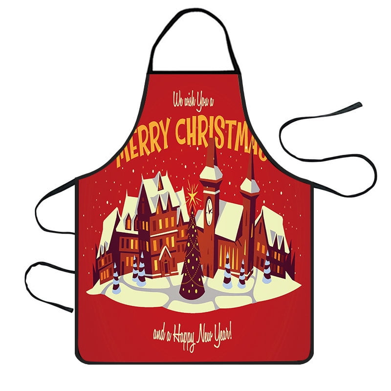 Siaonvr Christmas Decoration Waterproof Apron Kitchen Aprons Dinner
