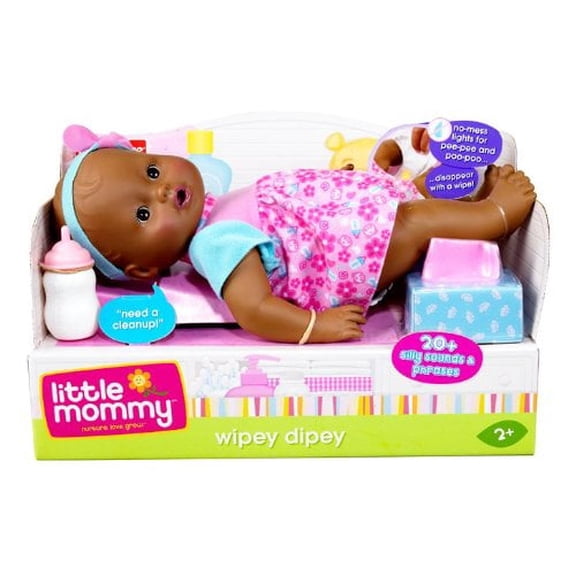 Little Mommy Wipey Dipey African American Doll, for Ages 2