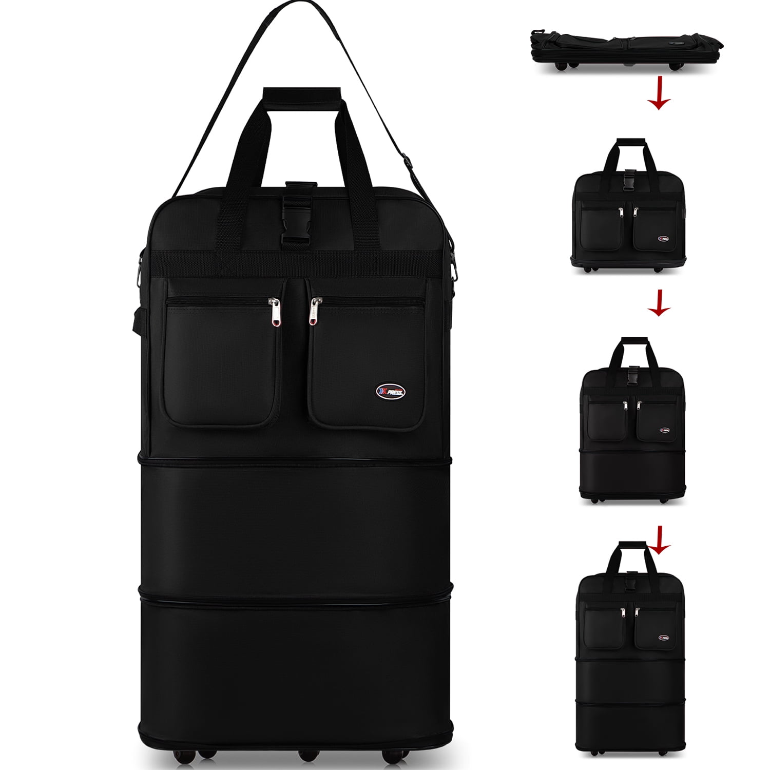 HomGarden Carry On Luggage, 22-inch, Black, Oxford Cloth - Walmart.com