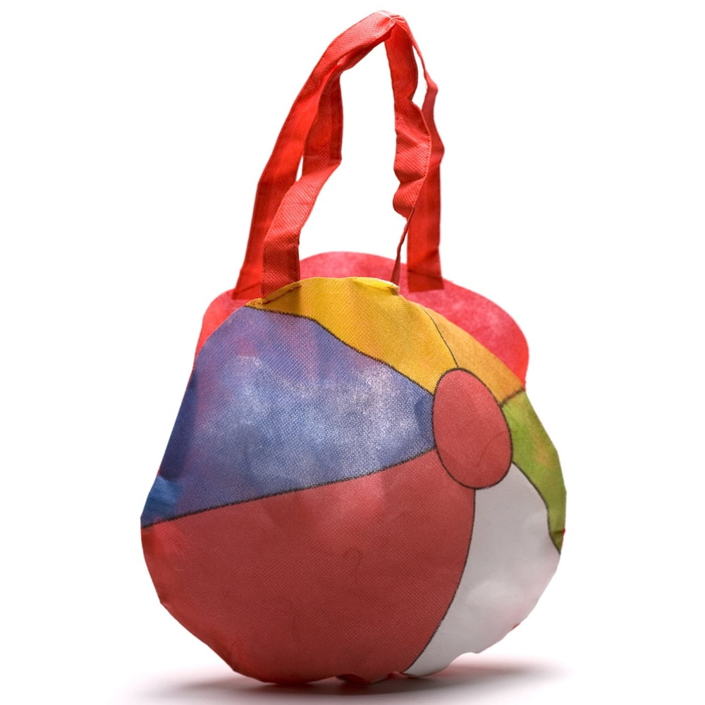 Beach Ball Shaped Tote Bag Favor Bagss 12 Pieces