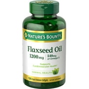 Nature's Bounty Flaxseed Oil Softgels, 1200 Mg, 125 Ct