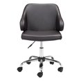 thumbnail image 4 of ZUO Chaise de Bureau Design Marron, 4 of 10