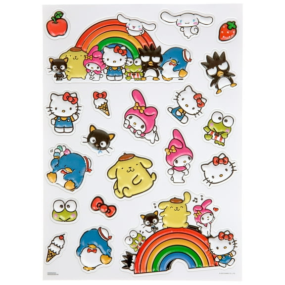 Hello Kitty 865300 Hello Kitty & Friends Sanrio Raised Sticker Sheet