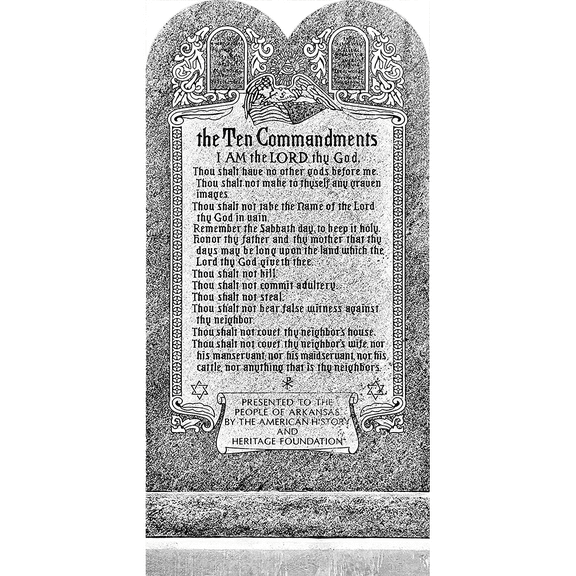 H48820 Ten Commandments Monument Arkansas Cardboard Cutout Standee Standup
