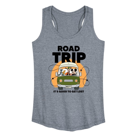 Mickey & Friends - Group Good To Get Lost Van - Women's Racerback Tank Top