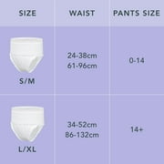 Rael Certified Organic Cotton Disposable Period Underwear, for Heavy Flows, Size S/m, 5 Count