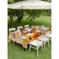 thumbnail image 3 of Outdoor Tablecloth with Umbrella Hole and Zipper, Thanksgiving Fall Rectangle Table Cloth 60x84 Inch Waterproof Tablecloth, Orange Turkey Pumpkin Maple Leaf Picnic Table Cover for Patio Camping, 3 of 7