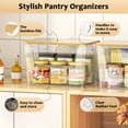 thumbnail image 6 of Potato Storage Bin, PANTASIA Onion Holder Stackable Kitchen Pantry Organizer with Bamboo Lid 4 Pack, Clear, 6 of 9