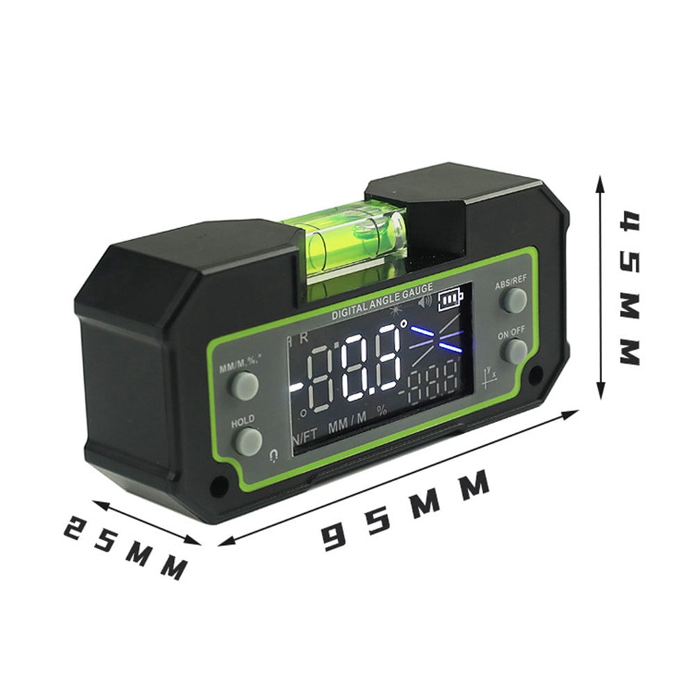 yaaqii Digital Horizontal Inclinometer compatible-Bluetooth Dual Axis LCD Protractor