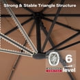 thumbnail image 5 of 10FT Cantilever Patio Umbrella with 360° Rotation, Aluminum Offset Umbrella with Tilt Crank, Outdoor Sun Shelter for Poolside, Deck, Backyard, 5 of 8