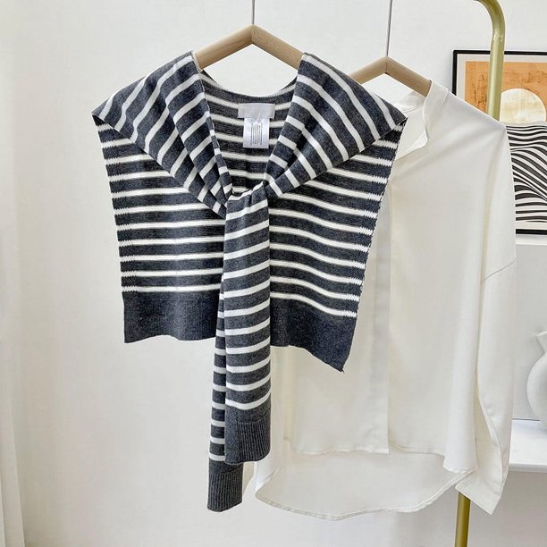 Chal pequeño de punto de color liso para mujer, abrigo para primavera y otoño, chal camisero para mujer