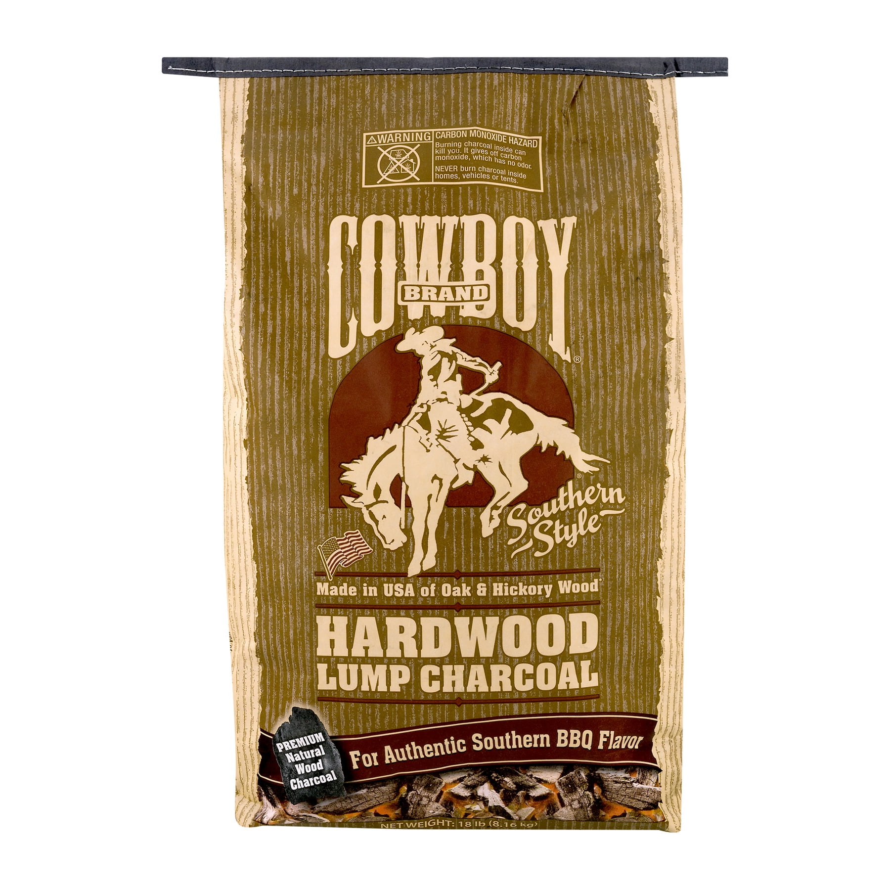 Cowboy 18LB Oak & Hickory Lump Charcoal