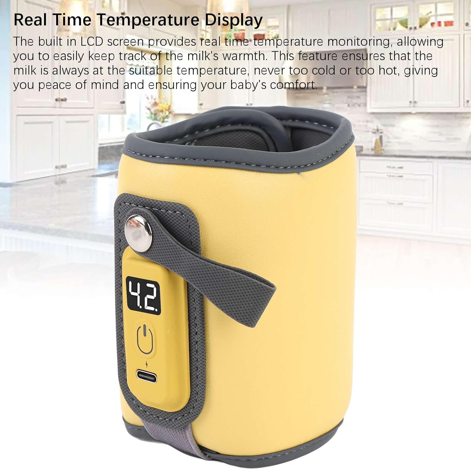 Bottle Warmer, Baby Milk Warmer with 5-Speed Temperature Control, Stable Constant Warming with LED Display, USB Powered with , Suitable for Home and Travel