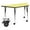 Yellow, variant on Flash Furniture Mobile 29''W x 57''L Trapezoid Yellow Thermal Laminate Activity Table - Standard Height Adjustable Legs