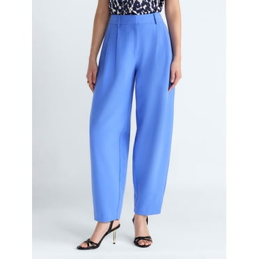 Devil Wears Prada Scoop Collection Women’s and Women's Plus High Rise Pleated Trousers, 30" Inseam, Sizes 0-26W