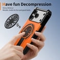 thumbnail image 3 of Allytechgroup Rugged Magnetic Case for iPhone 17 Pro, Dual-Layer Shockproof Cover with Kickstand [Compatible with Magsafe] Slim Non-Slip Anti-Fall TPU + PC Back Case for Women Men, Orange, 3 of 7