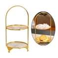 thumbnail image 2 of Iron Cake Stand Decoration Serving Tray Antique Cupcake Holder Display Two-tier Disc, 2 of 8