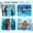 Green, variant on Swimming Training Belt & Resistance Bungee Rope, 4M Tether Pool Equipment with Comfortable Waistband