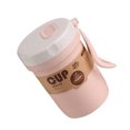 thumbnail image 4 of Wosthever 300ml paja de trigo portátil de doble pared portátil Oficina café taza para té tazas regalos microondas disponible sellado Cocina y Comedor, 4 of 6