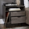 thumbnail image 2 of Lincoln 25" Modern Storage Bedroom Nightstand in Slate Gray, 2 of 10