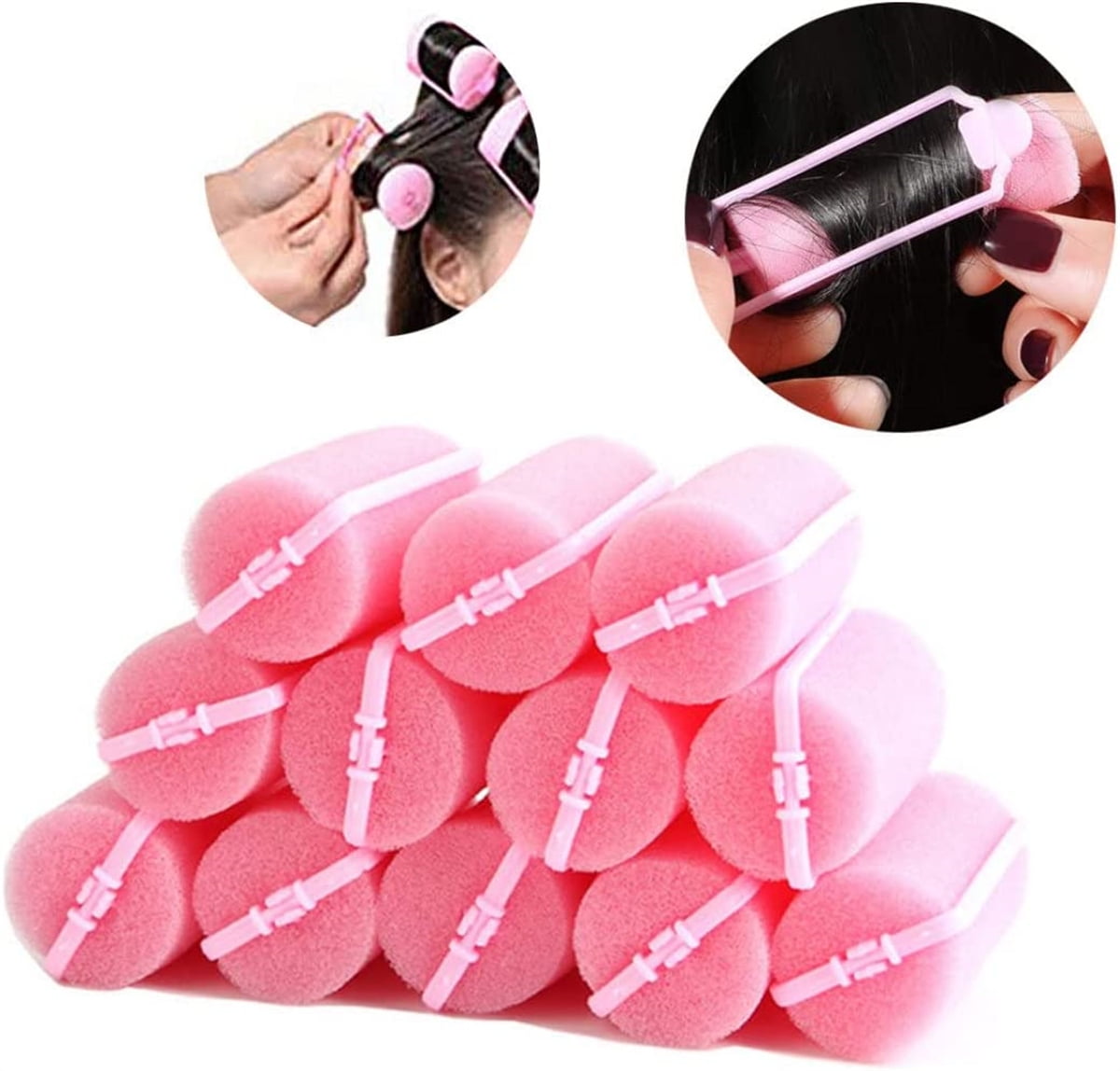 Casewin Foam Sponge Hair Rollers, 36 PCS Soft Curlers for Short Hair