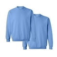 thumbnail image 4 of Gildan Crewneck Sweatshirt, Mens Fleece Pullover Sweater for Warmth & Comfort in Carolina Blue,8 oz. 50/50 Cotton/Polyester- 3 Pack, Size XL, 4 of 5