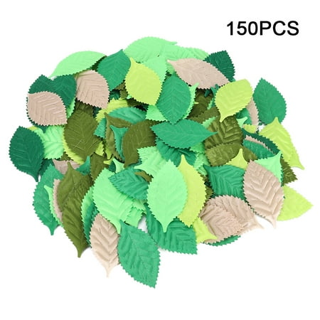 

150Pcs DIY Ribbon Artificial Leaves Decor Simulation Tree Leaf Decoration Accessory for Garland