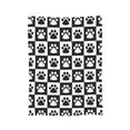 thumbnail image 2 of Perinsto Black and White Dog Paws Throw Blanket 50x40, 2 of 6