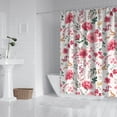 thumbnail image 2 of Pioneer Flower Floral Print Pattern Shower Curtain 72"x72" ,Bathroom Decorative Shower Curtains Set with 12 Hooks,Modern Waterproof Washable Shower Curtain, 2 of 6