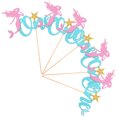 thumbnail image 2 of KAKOWELY 5 piezas de decoraciones para tartas de primer cumpleaños, suministros para decoración de tartas, adornos para cupcakes de sirena, 2 of 5