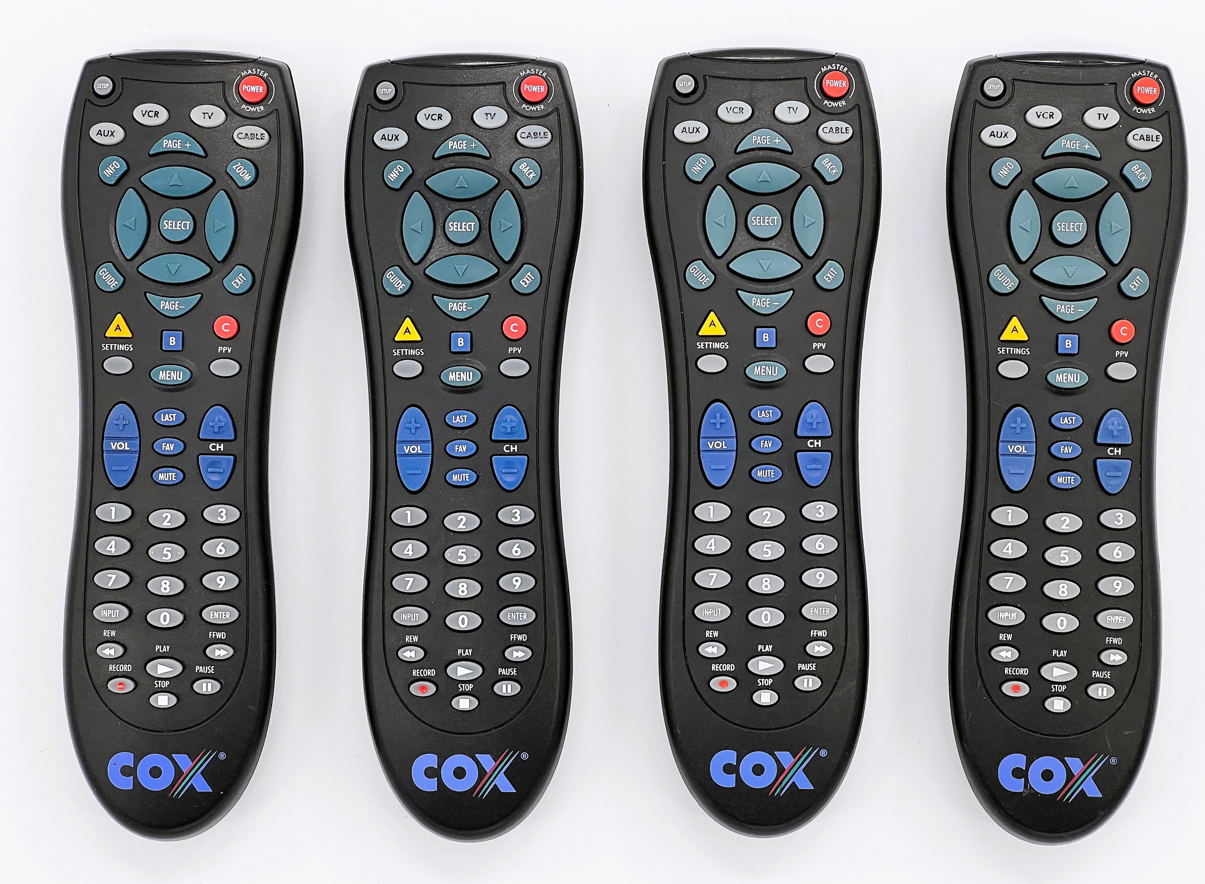 (4 Pack) Replacement Cox Remote Control URC7810 For HD / DVR / Digital