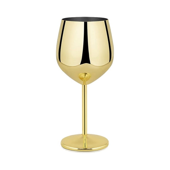 Stainless Steel Wine Glasses, 500ml Wine Goblets, Elegant Stemmed Metal Wine Glasses for Party Wedding Anniversary