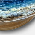 thumbnail image 3 of Designart 'Ocean Waves At Sunrise' Nautical & Coastal Circle Metal Wall Art 36x36 - Disc of 36, 3 of 5
