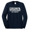 thumbnail image 2 of Wild Bobby,Grumpa Like A Regular Grandpa Only Grumpier, Father's Day, Men Long Sleeve Shirt, Navy, 2XL, 2 of 3