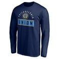thumbnail image 2 of Men's Navy Philadelphia Union Team Arch Knockout Long Sleeve T-Shirt, 2 of 3