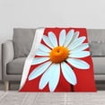 thumbnail image 2 of Cozy Flannel Blanket - Soft Warm Durable Design for Sofa Travel Bed & Chair - Perfect for Snuggling with Floral Patterns, 2 of 7