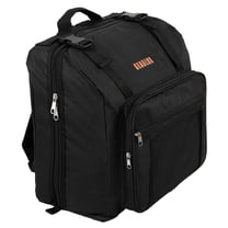 Gearlux Accordion Gig Bag Backpack (17" x 14.5"x 10") with Shoulder Straps and A4-Size Pouch - Black