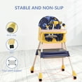 thumbnail image 5 of PUEDO 4-in-1 Baby High Chair Portable Toddler Dining Chairs Eat & Play Convertible Highchair with Adjustable Tray, Yellow & Blue, 5 of 10