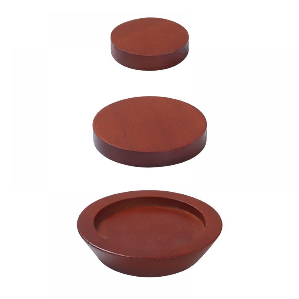 4 Pack Bed Risers Heavy Duty Dark Wooden Color,Round Elevator up to 4