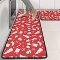 thumbnail image 2 of Kitchen Rugs Sets Of 2,Red Christmas Pattern Anti Fatigue Kitchen Mat Rugs Non Slip Washable,Decorative Kitchen Floor Mats for Kitchen,Sink,Laundry,17"x47"+17"x47", 2 of 5