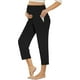 thumbnail image 4 of Pantalones de yoga premamá con cintura elástica - Color liso, bolsillos funcionales, lavables a mano/a máquina, ideales para el día a día/correr, tallas S-XXL, 4 of 8
