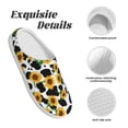 thumbnail image 5 of Haiem Cute Cow Print Sunflower C Print Women's Fuzzy Memory Foam House Slipper Cozy Home Footwear Non-slip Winter Slippers-42/43, 5 of 7
