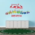 thumbnail image 3 of Personalized Name School Wall Decal Colourful Alphabet Train Custom Name Bedroom Wall Decal for boys and girls Train Dinosaurs are My Friends Themed Kids Room Decal - Size: 10 In x 6 In, 3 of 5